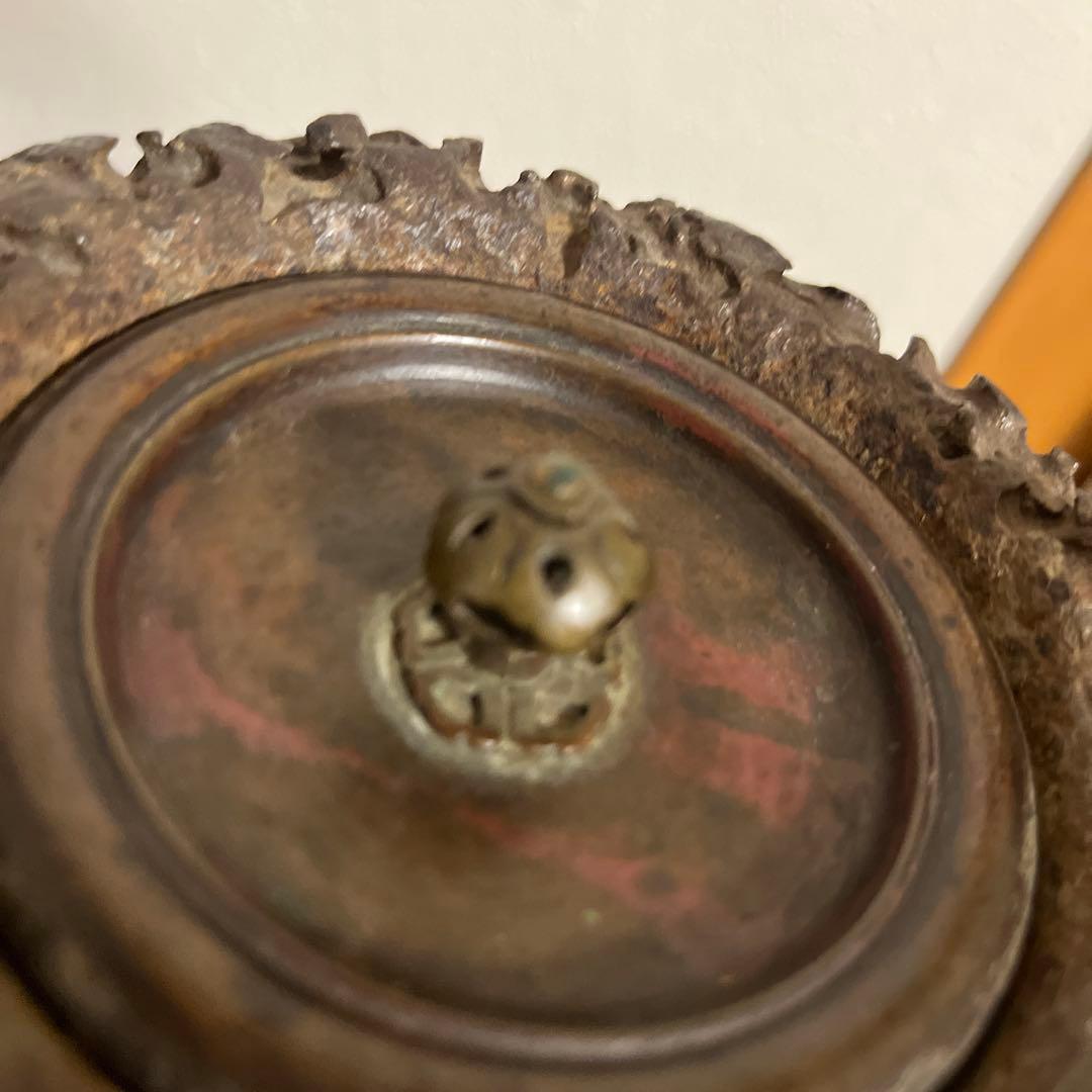 龍文堂　造　岩場　蟹紋　鉄瓶　ジャンク