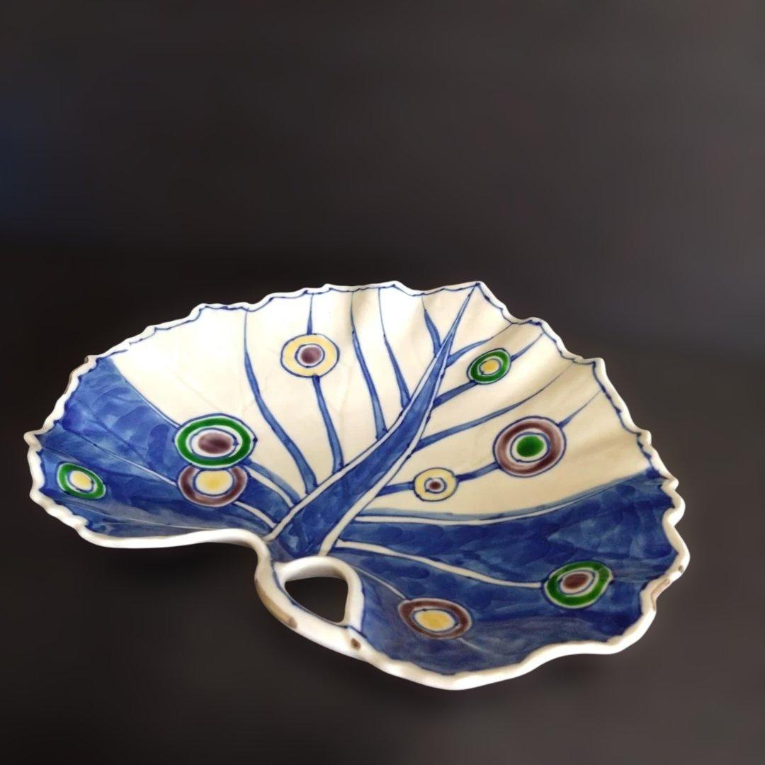 新品 有田焼 福泉窯 葉型大皿 2枚 盛皿　おもてなし　節句