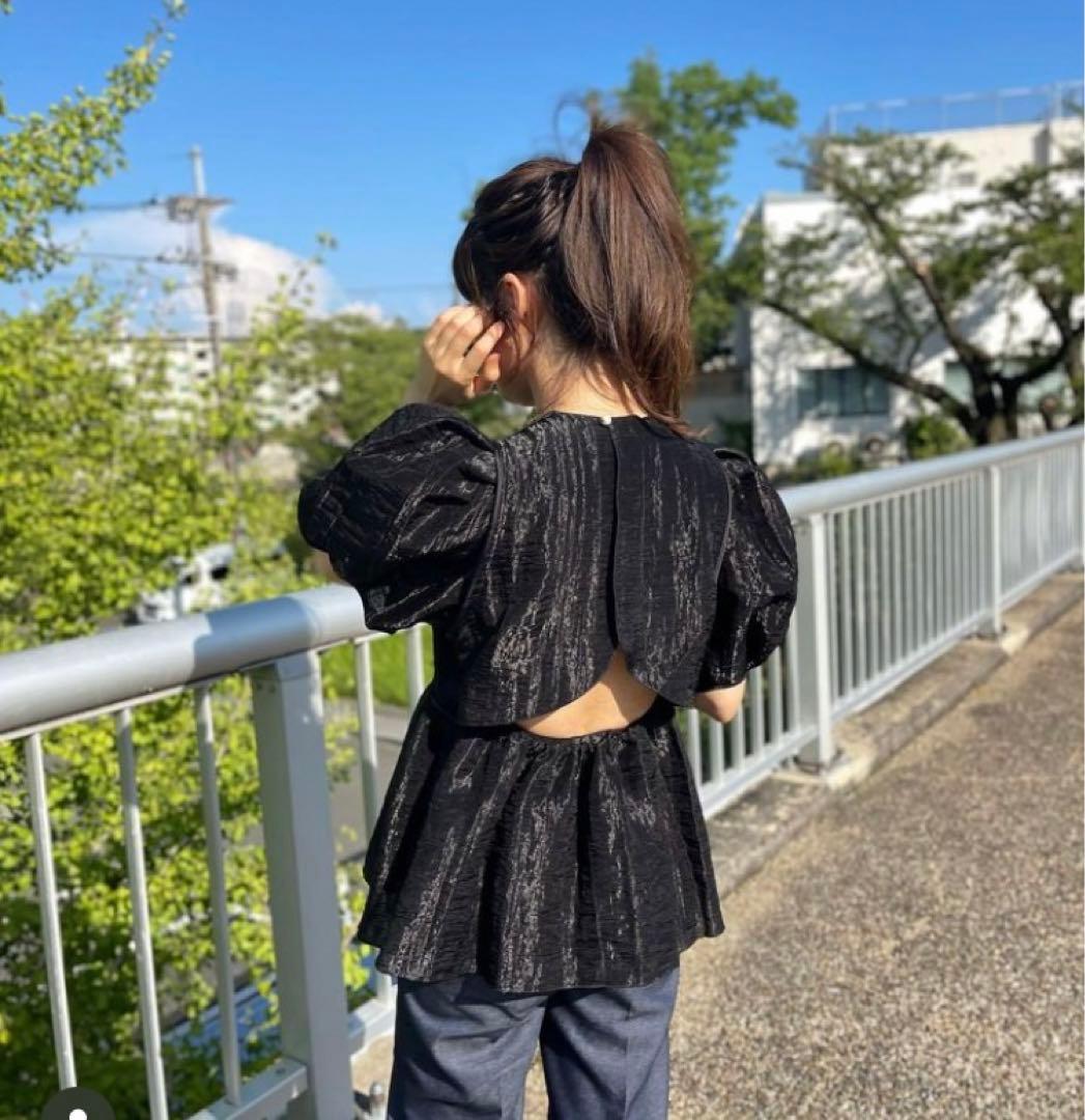 【美品】leur logetteルールロジェット　パフスリーブブラウス