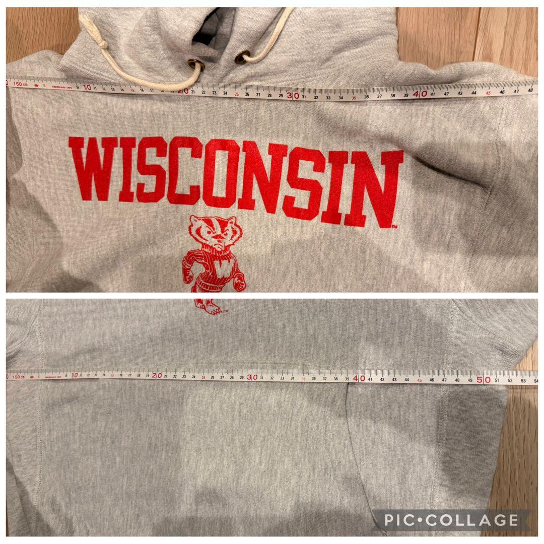 90s USA製 Champion バッキー スウェットパーカー グレー M