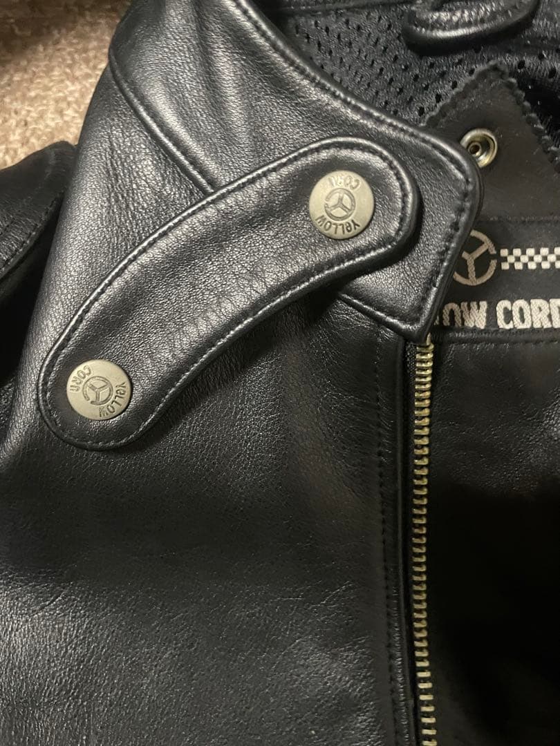 美品YELLOWCORN ブラックレザー シングルライダースジャケット セット