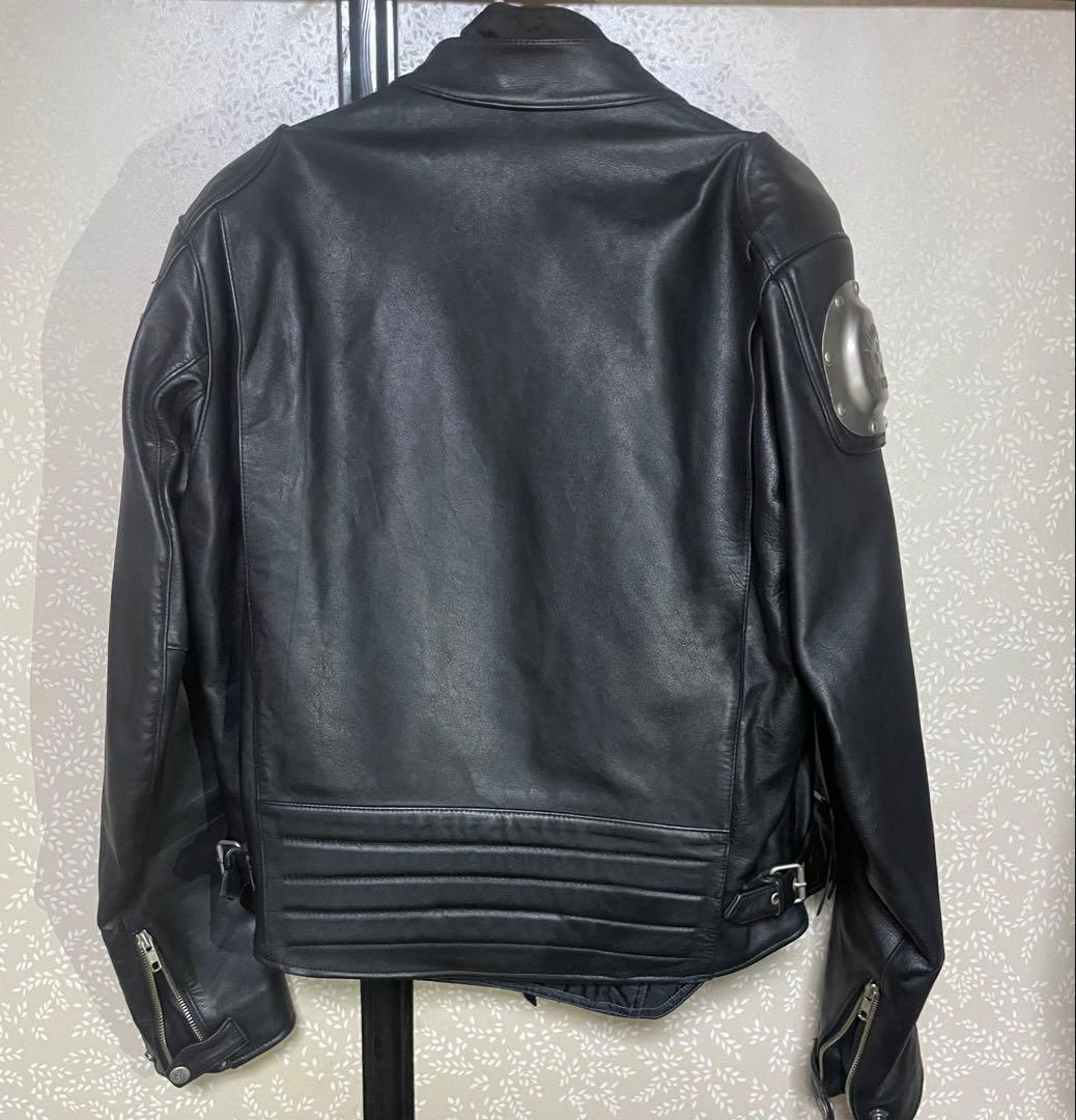 美品YELLOWCORN ブラックレザー シングルライダースジャケット セット