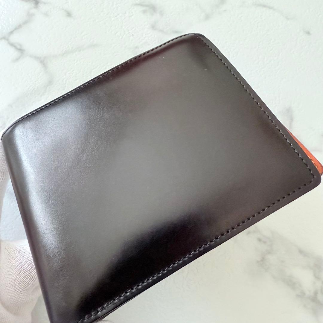 ETTINGER エッティンガー レザー 本革 牛革 二つ折り財布 ブラック