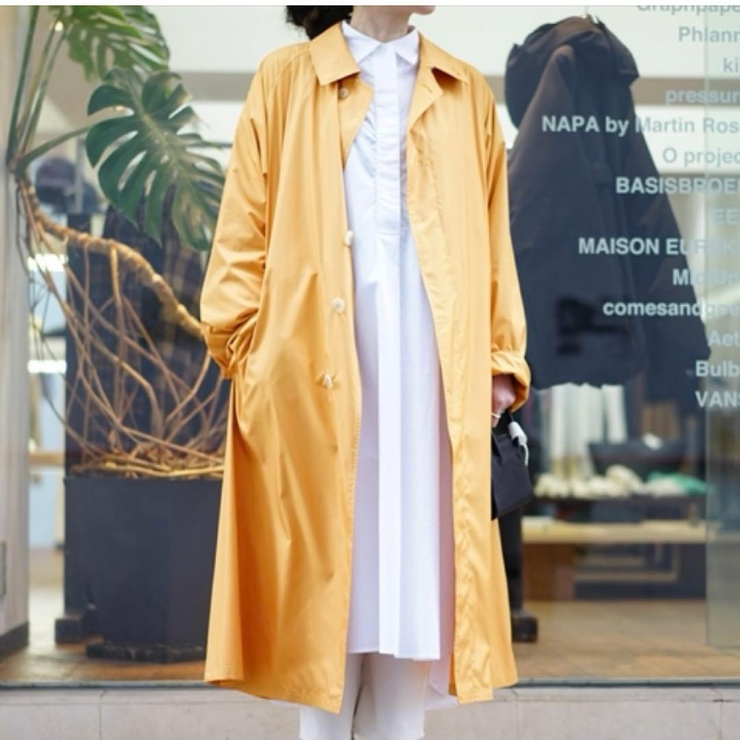 AURALEE Soutien Collar Coat オレンジ　ポリサイズ4