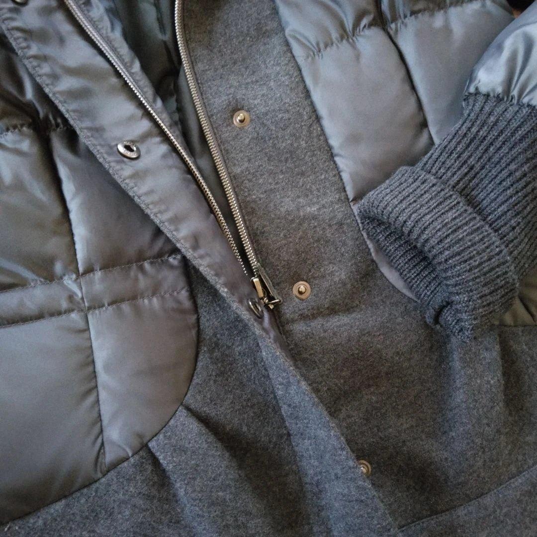 購入者、スキャパ・グレーダウンコート・ウール混合 お洒落なデザイン