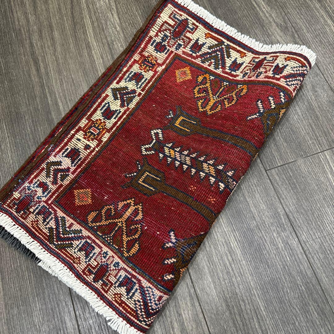 68x52cmペルシャバルーチ絨毯 トライバルラグ ヴィンテージラグ