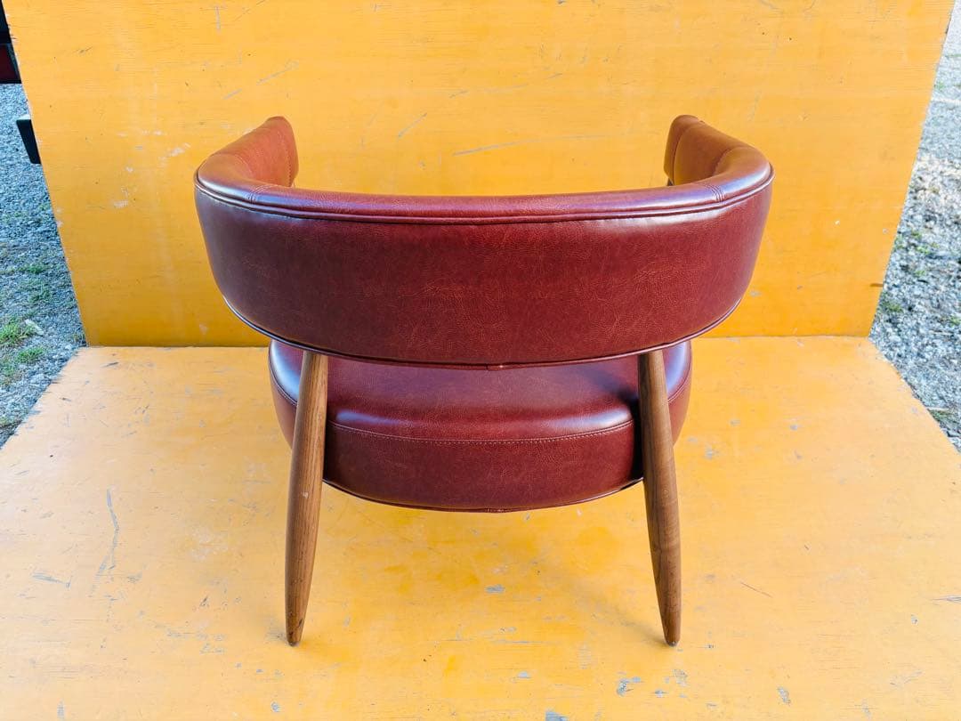 J56★アスプルンド★美品 アームチェア ラウンジチェア レザー 木製フレーム