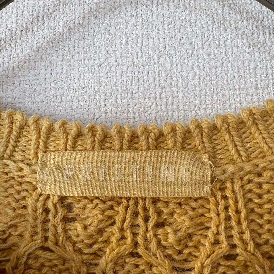 美品 PRISTINE プリスティン M オーガニックコットン ニット 草木染め