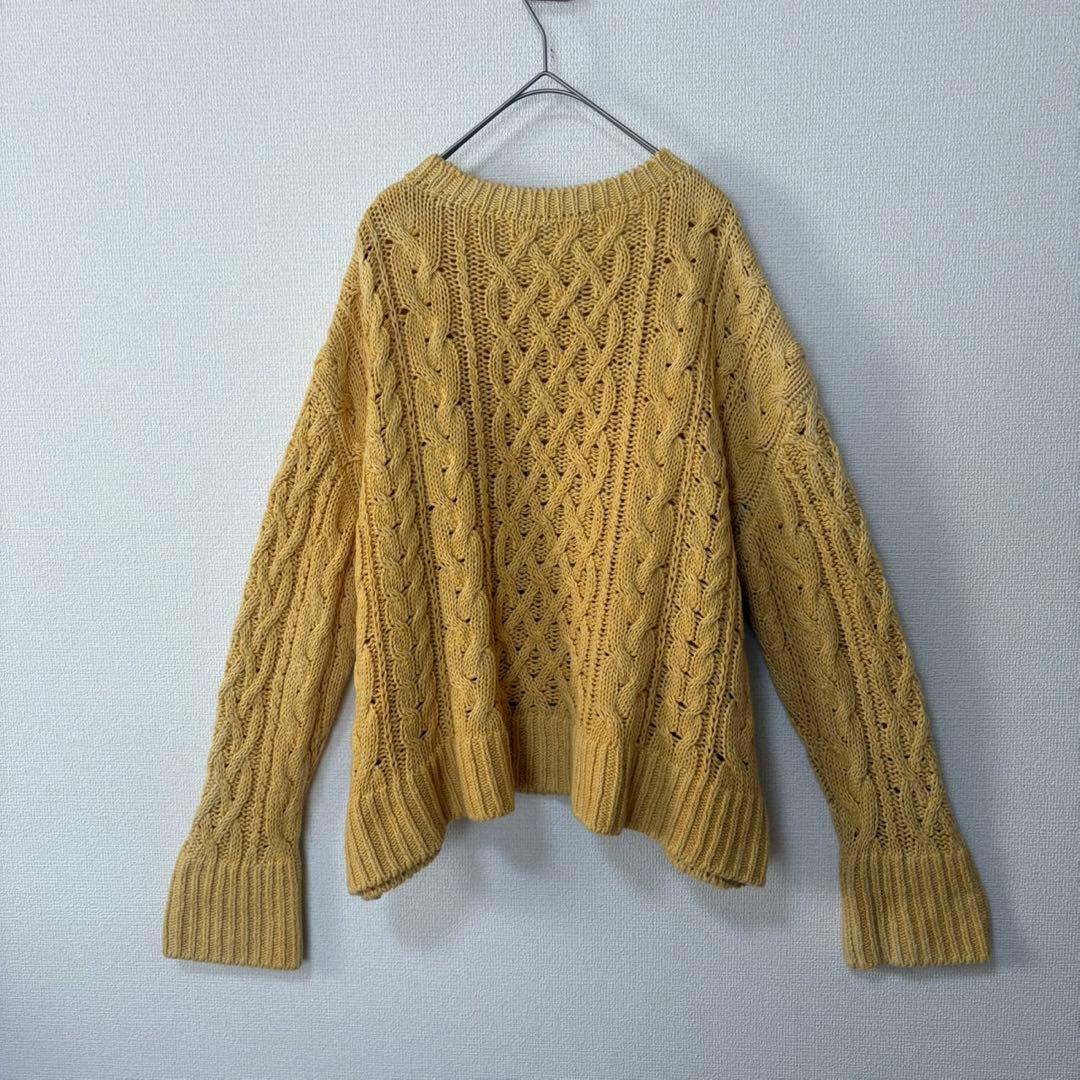 美品 PRISTINE プリスティン M オーガニックコットン ニット 草木染め