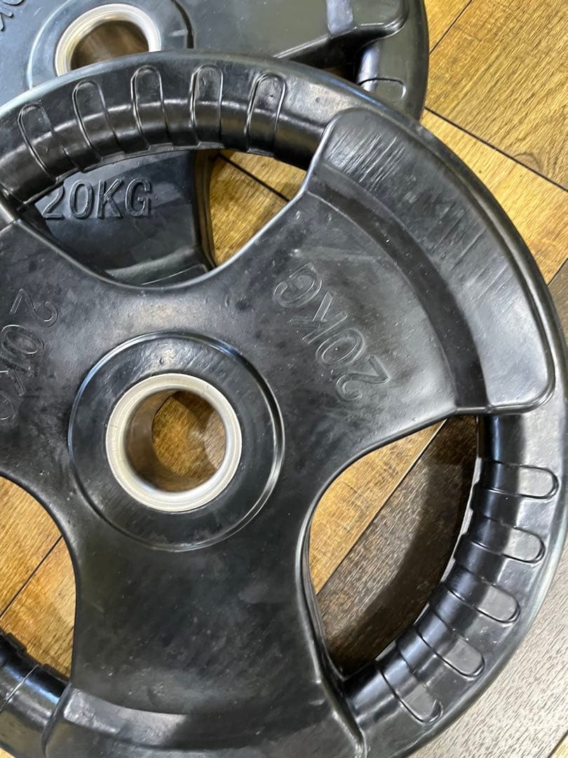 Φ 50mm 3グリップ ラバープレート 20kg×2枚セット