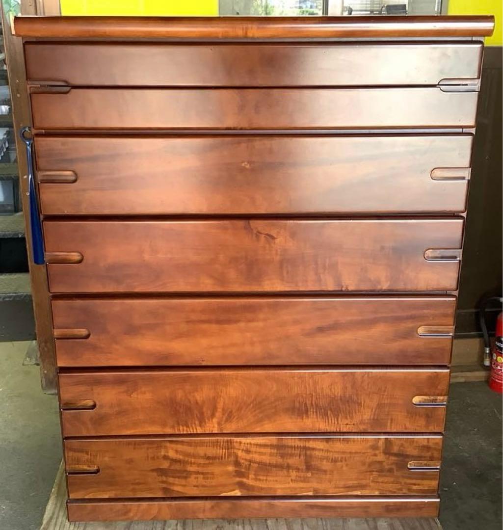 【昭和レトロ】和モダン 木目が素敵な7段和箪笥 タンス