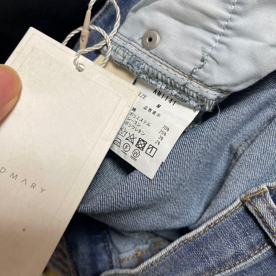 タグ付き ANDMARY Heart hip flare denim Mサイズ