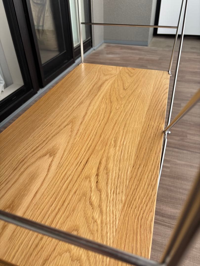 無印良品 MUJI ステンレスユニットシェルフ オーク材棚セット ワイド 小