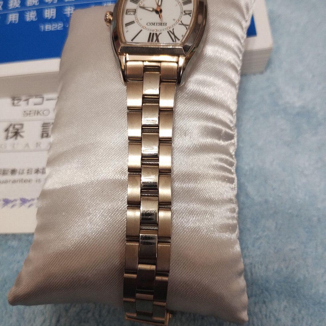 未使用級！セイコールキアSEIKOLUKIAチタン白蝶貝ダイヤ定価101200円