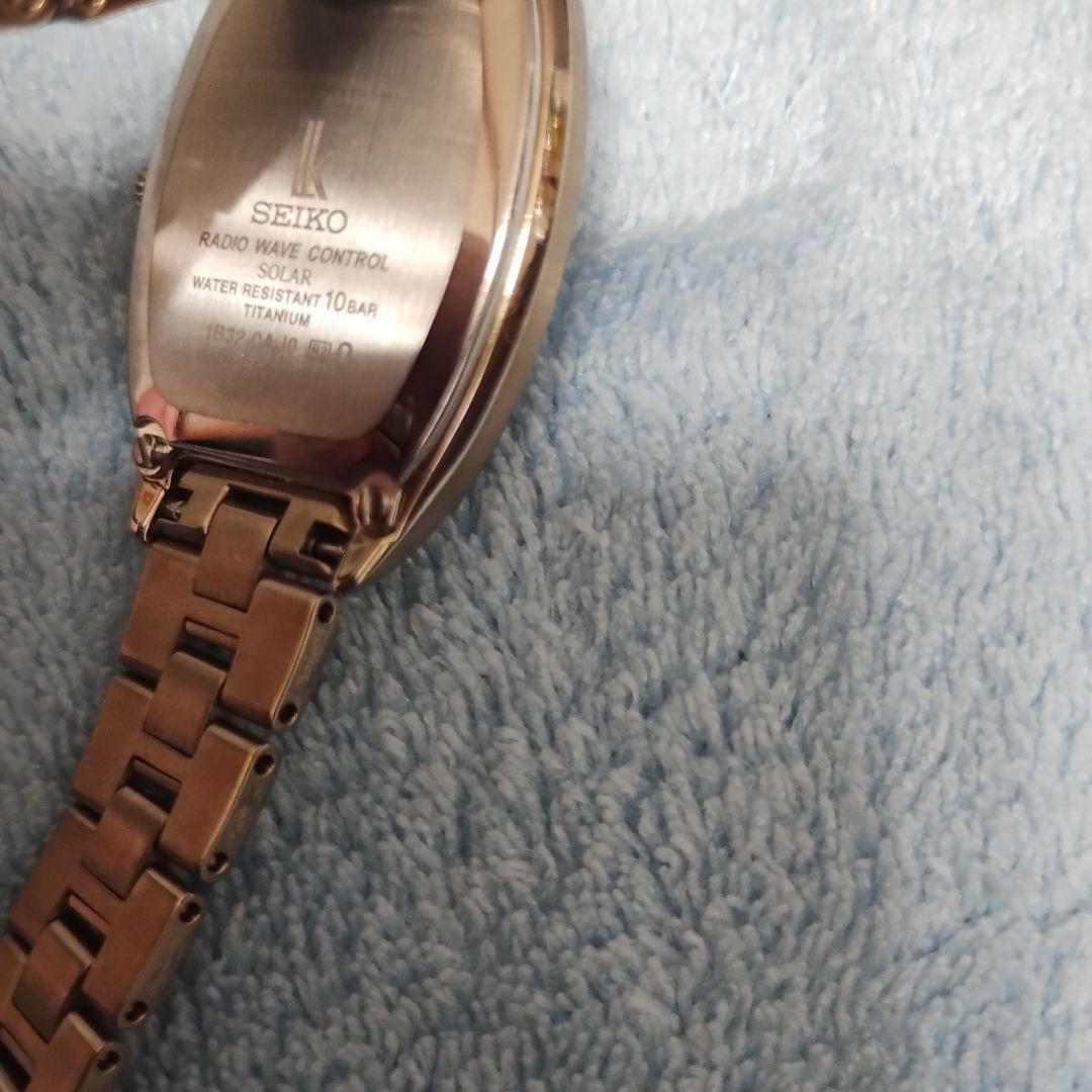 未使用級！セイコールキアSEIKOLUKIAチタン白蝶貝ダイヤ定価101200円