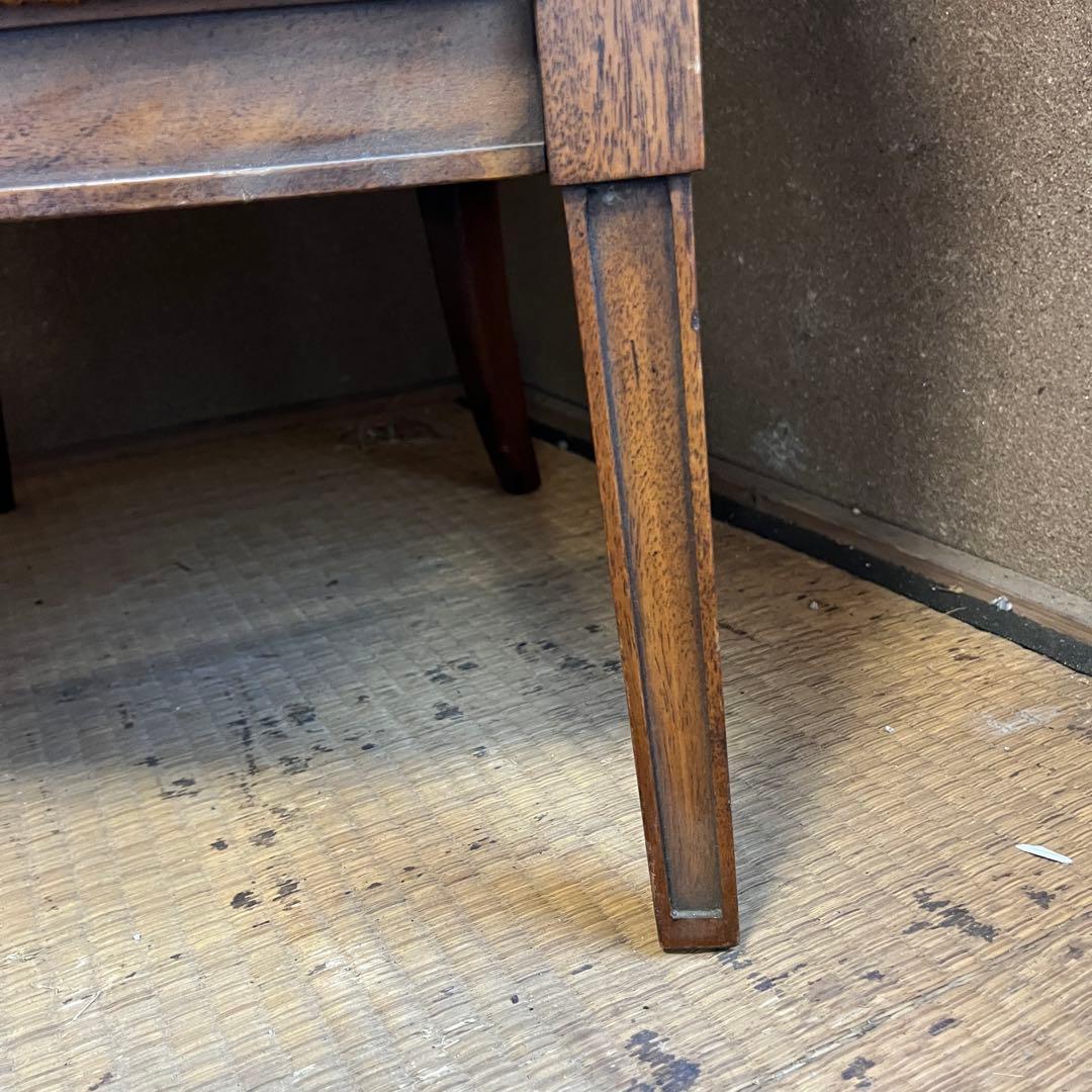 昭和レトロ 籐張り ラウンジチェア 1人掛け　ゴールド系　イエロー系 ラタン