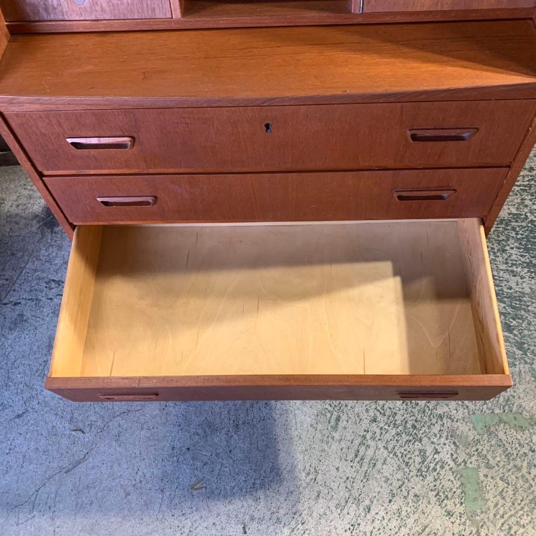 G879\" 北欧家具 ビンテージ ライティングビューロ 机 チーク材