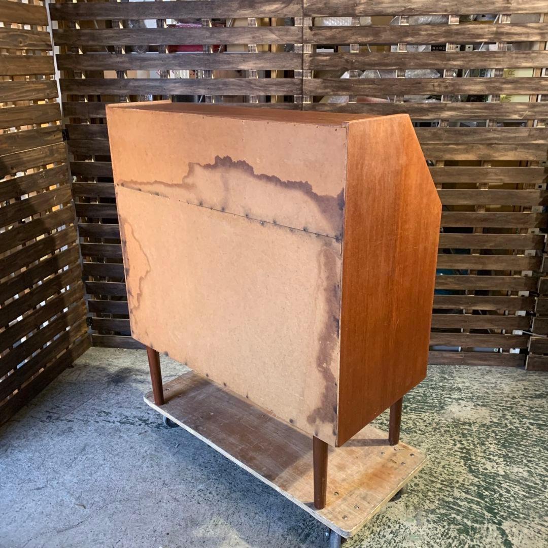 G879\" 北欧家具 ビンテージ ライティングビューロ 机 チーク材