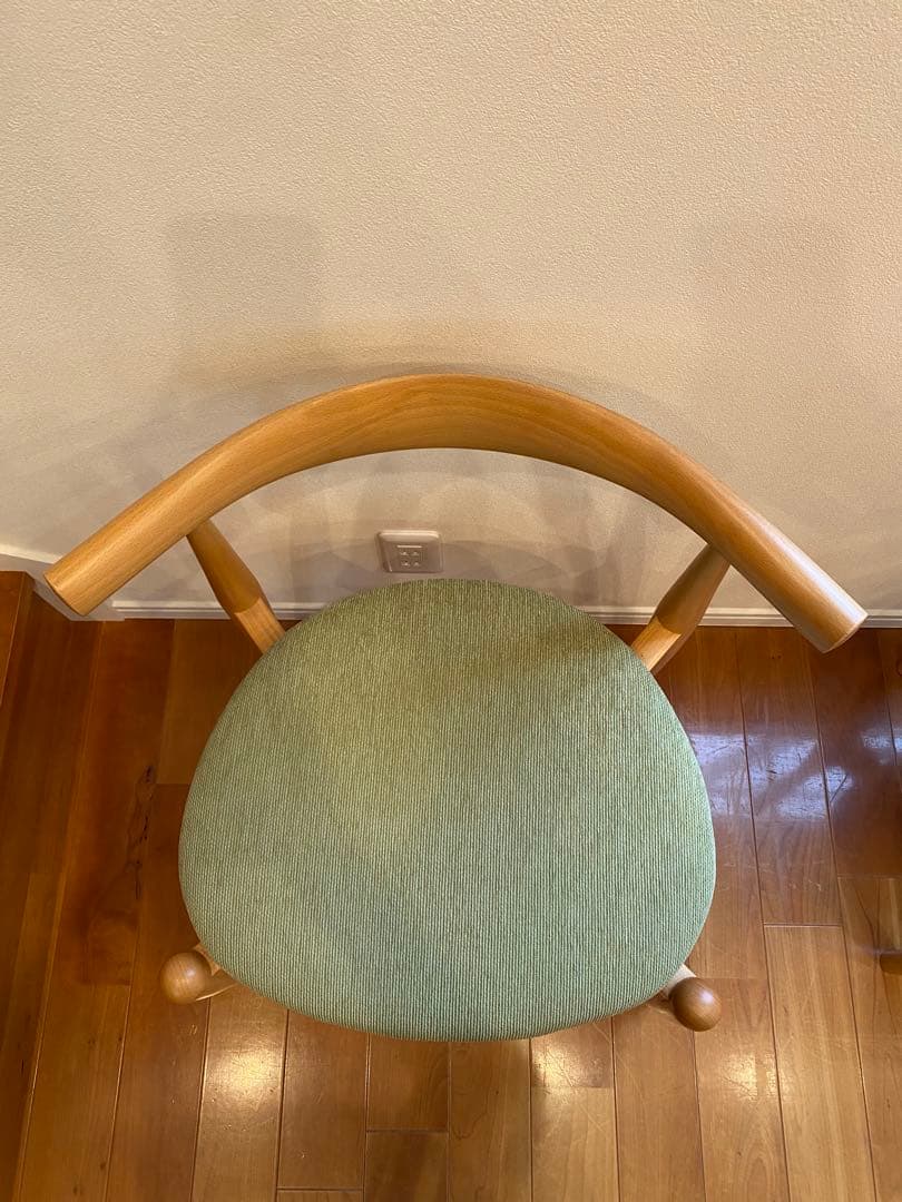 カールハンセン＆サン CH20エルボーチェア　オーク　珍しい色の座面（緑）