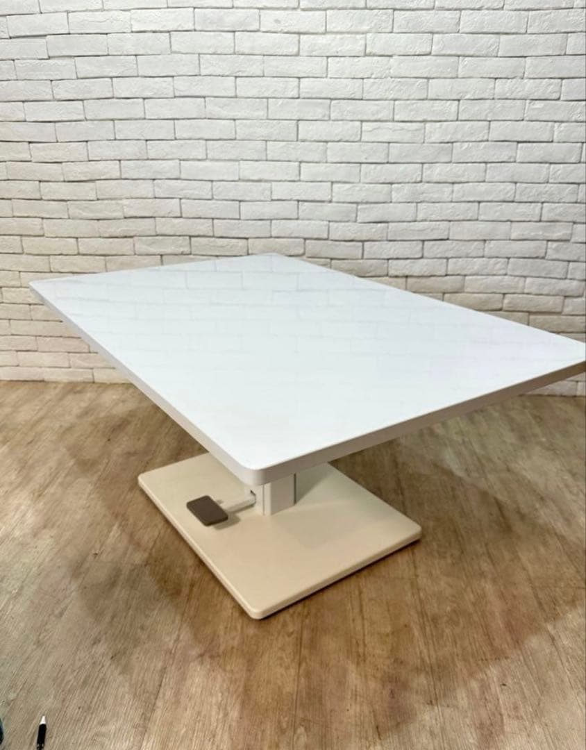 ①【東京都内23区配送無料】昇降テーブル　ダイニング　センター　リビング　食卓