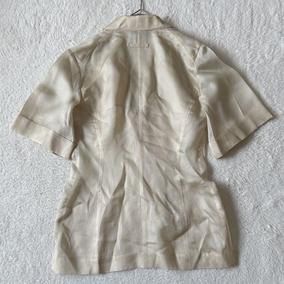 ジャンポールゴルチエ フェム　 半袖 ジャケット　シルク100% ベージュ　40