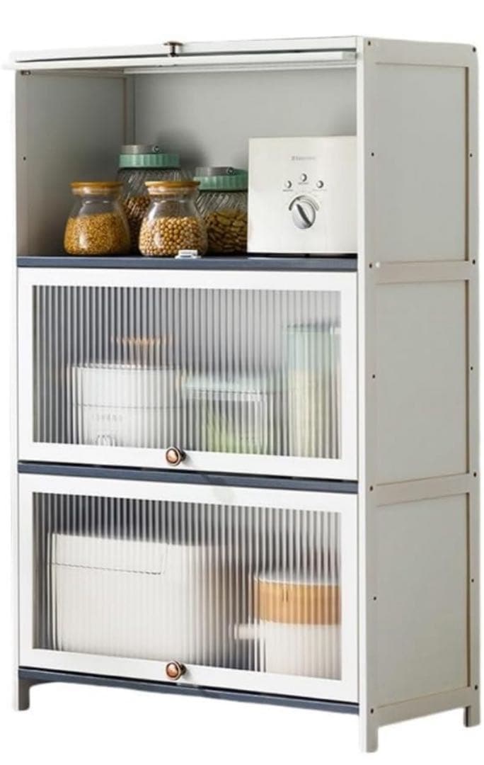 ホワイト アクリル キッチンラック