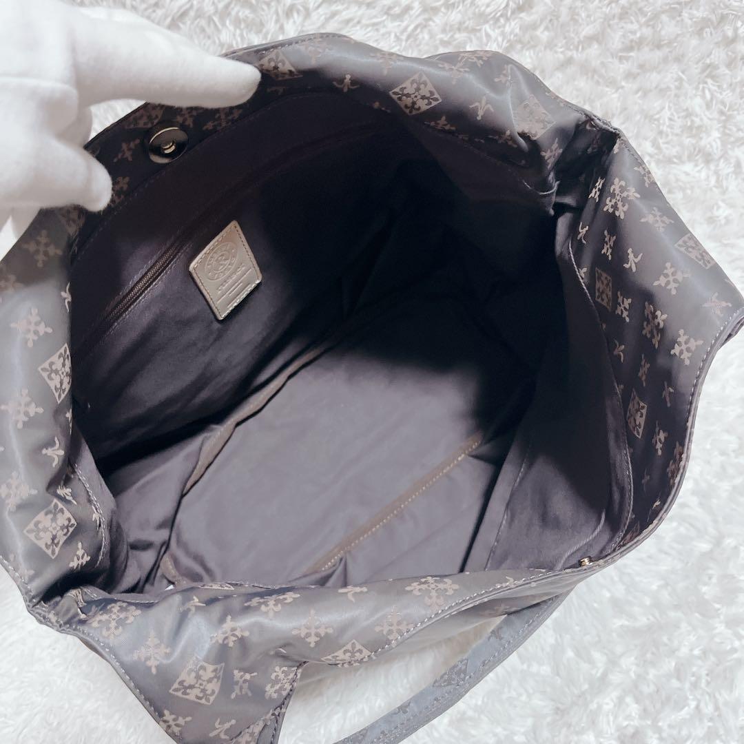 未使用✨ラシット ペリカンバッグ　トートバック　肩掛け　グレー　総柄