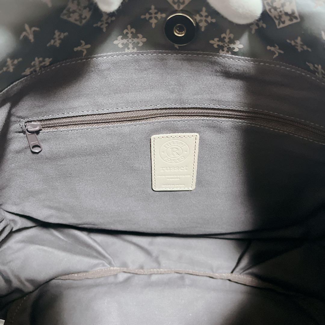 未使用✨ラシット ペリカンバッグ　トートバック　肩掛け　グレー　総柄