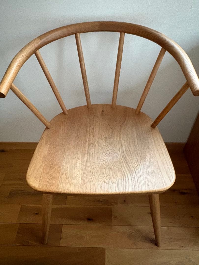 無印　オーク材アームチェア
