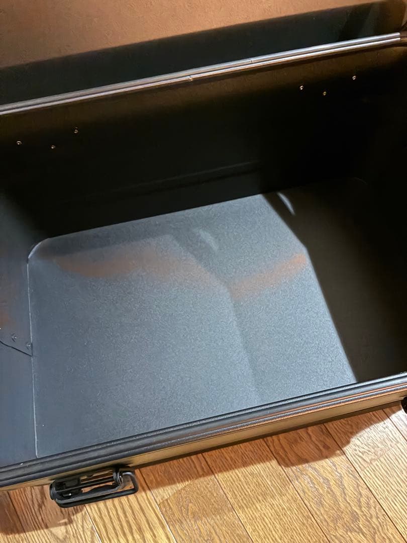 FIELDOOR アルミ コンテナ ボックス 蓋付き 【ブラック】 Mサイズ