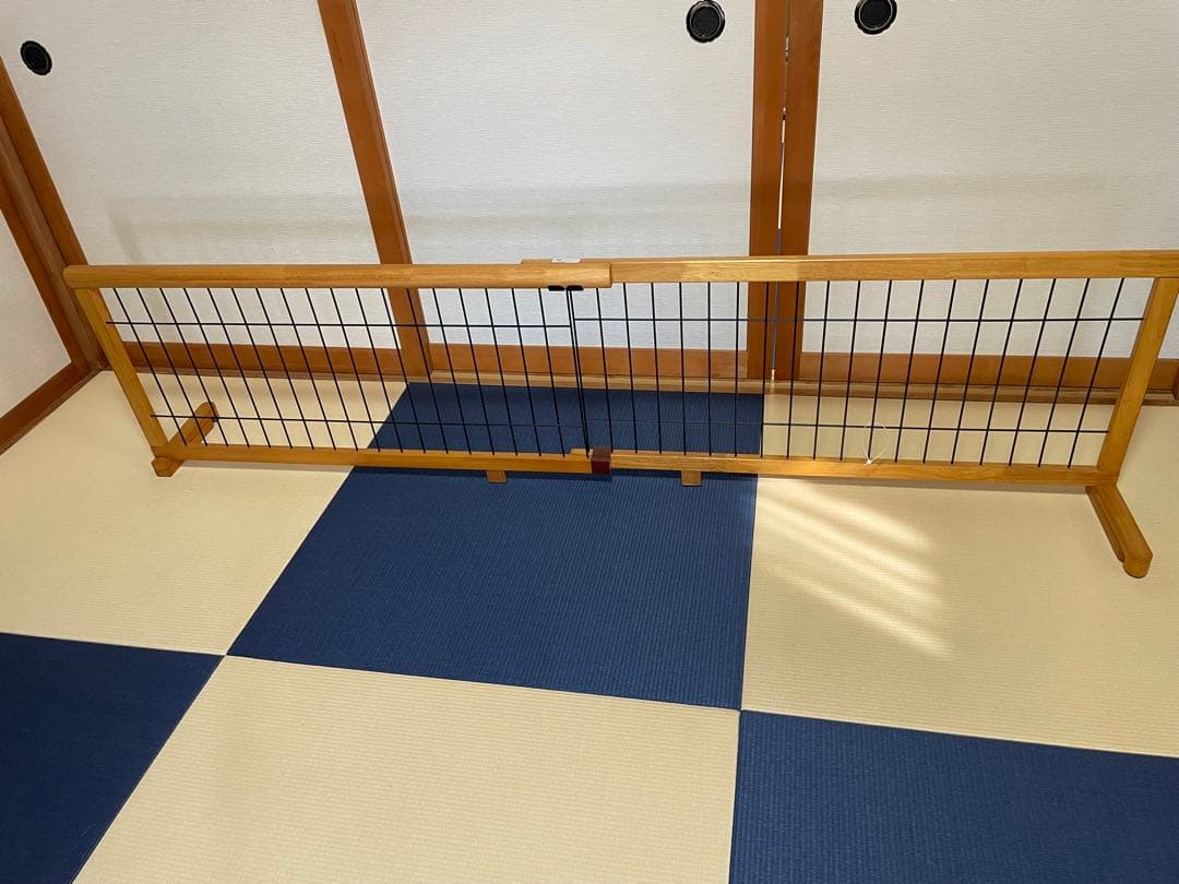 木製ペットゲート 伸縮 長方形セット(最大2.2m×1.8m) 全4セット