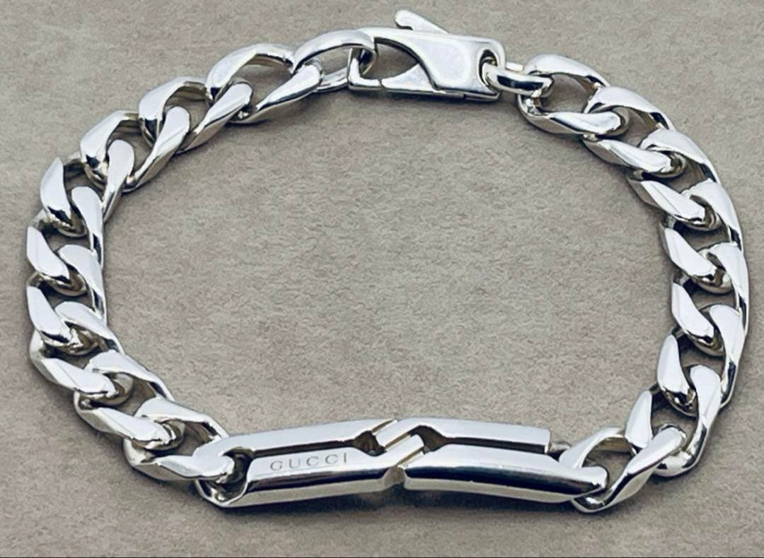 c539 GUCCI グッチ　インフィニティ　ノットチェーン　リンクブレスレット