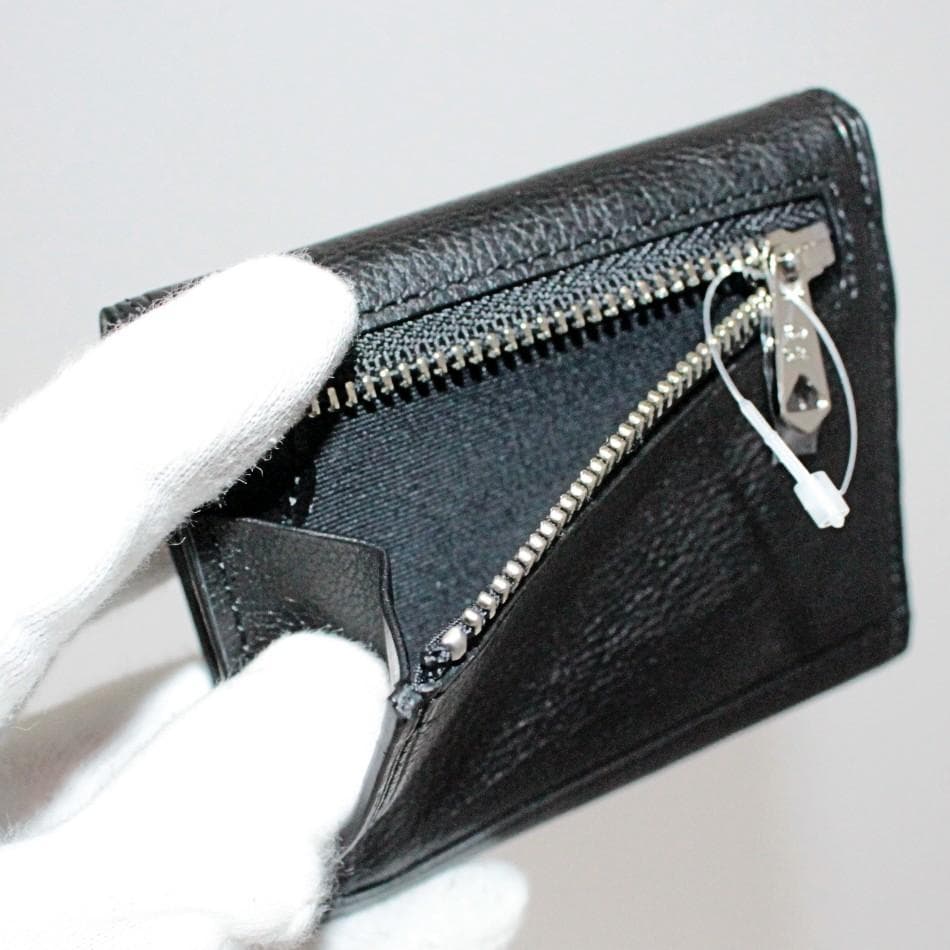 新品 ポールスミス ストライプライニング フラッグドゥードゥル レザー三つ折財布