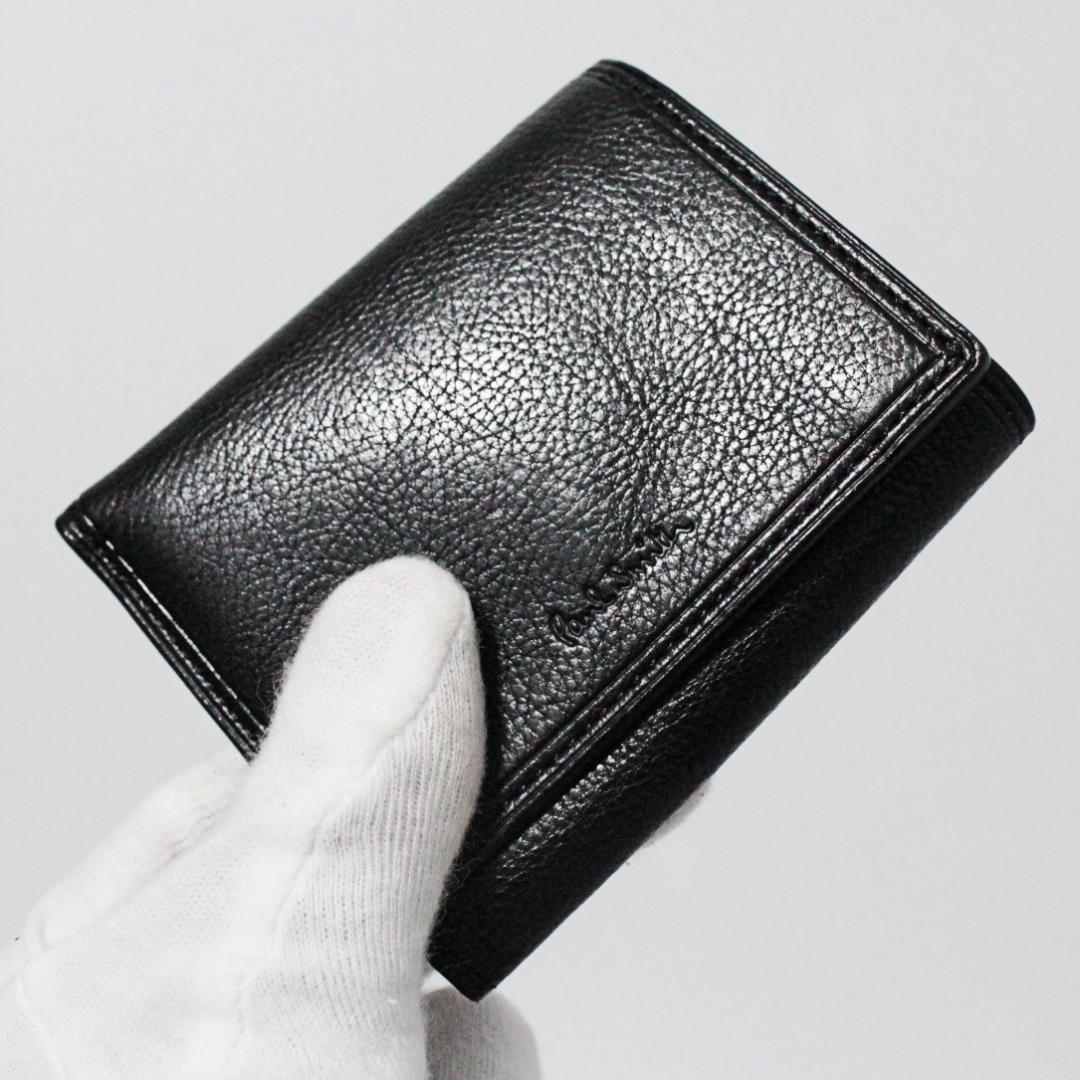 新品 ポールスミス ストライプライニング フラッグドゥードゥル レザー三つ折財布