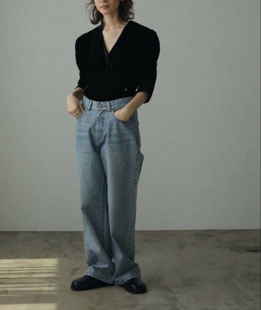 anuke Velour Gather Blouse アンヌーク　ベロア