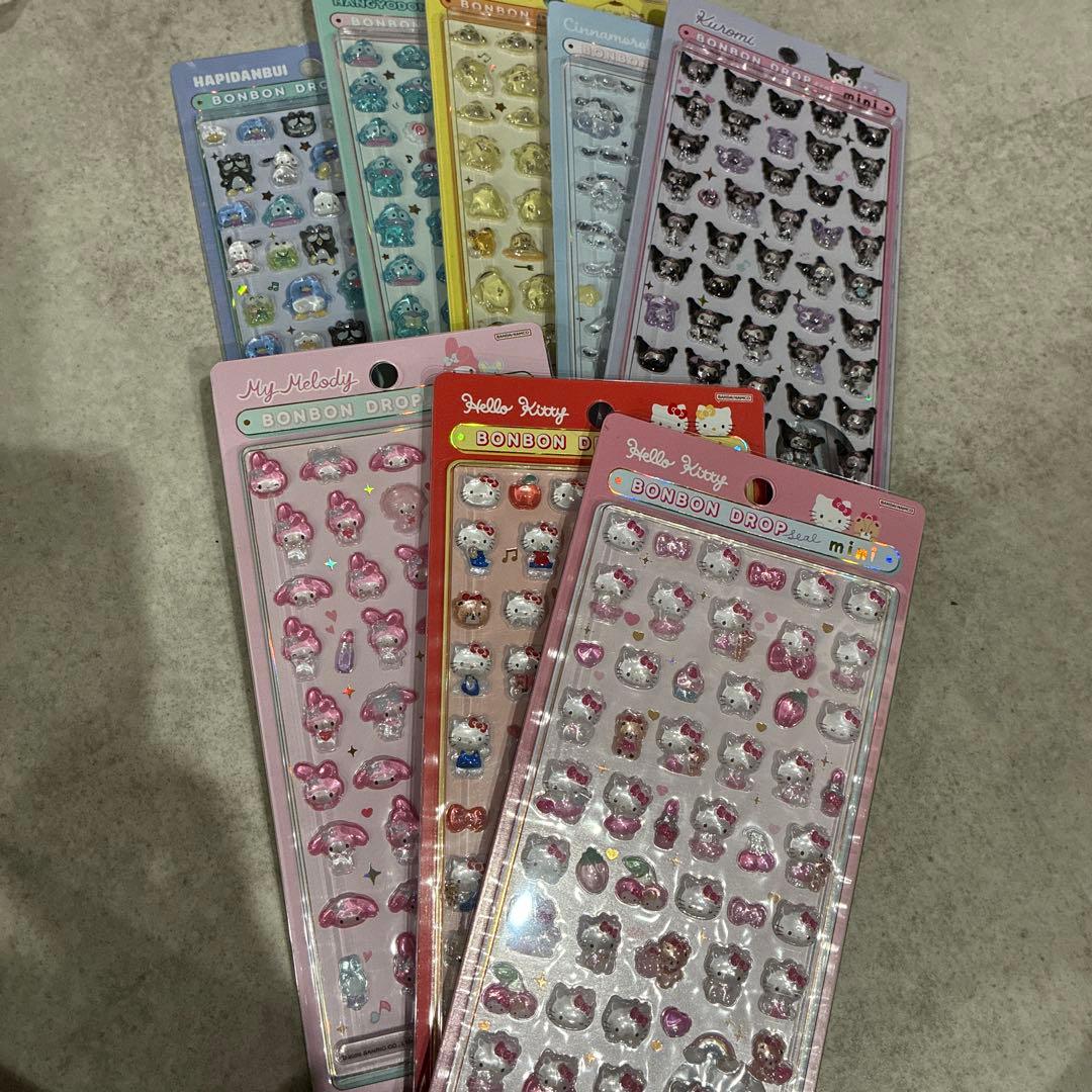 ボンボンドロップシール　mini 正規品　ミニ　サンリオ　コンプリート　8枚