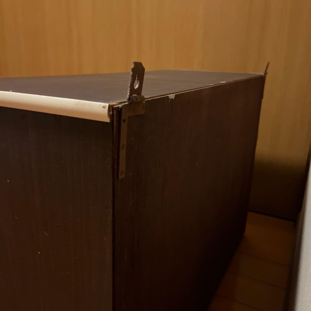 昭和レトロ　ポップな花柄　ガラス棚　二段式　ガラスケース　スペースエイジ　家具