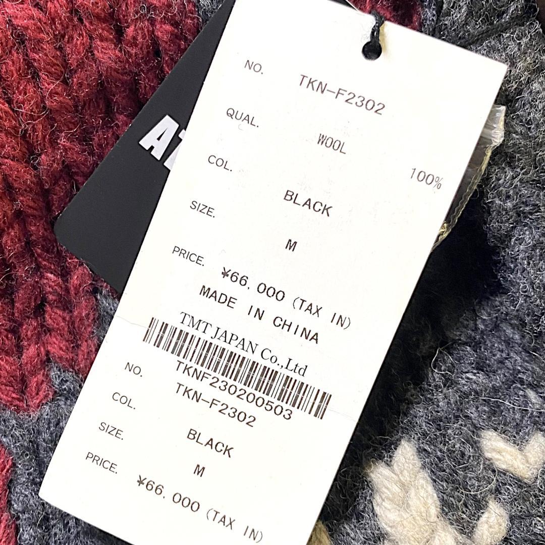 M 定価6600円 TMT カウチンニット カーディガン ニットブルゾン 黒