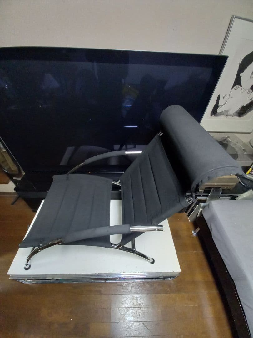 1970's　スペースエイジ　パーソナル　チェア　ポストモダン　ブラック　メタル