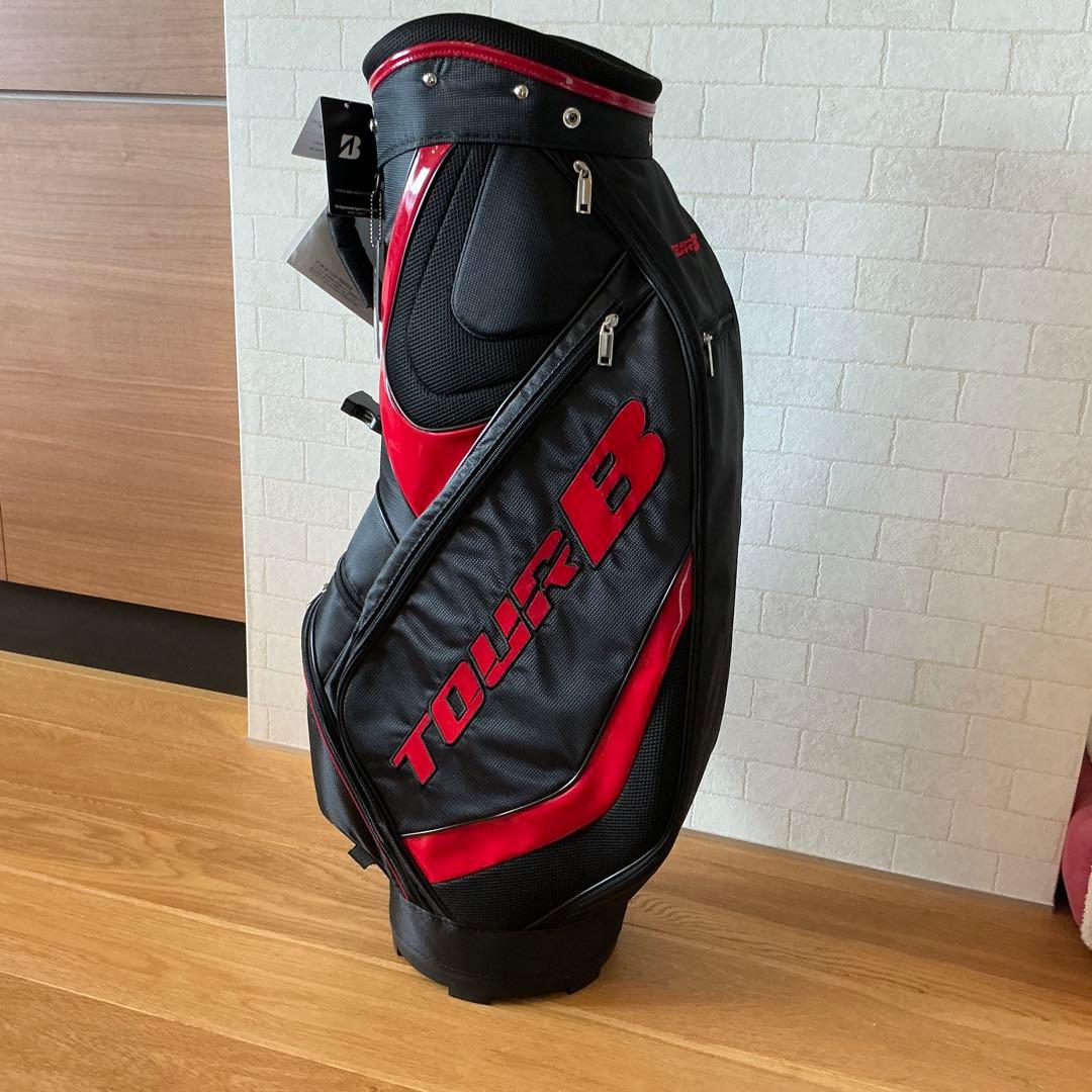 TOUR B ゴルフキャディバッグ 黒/赤