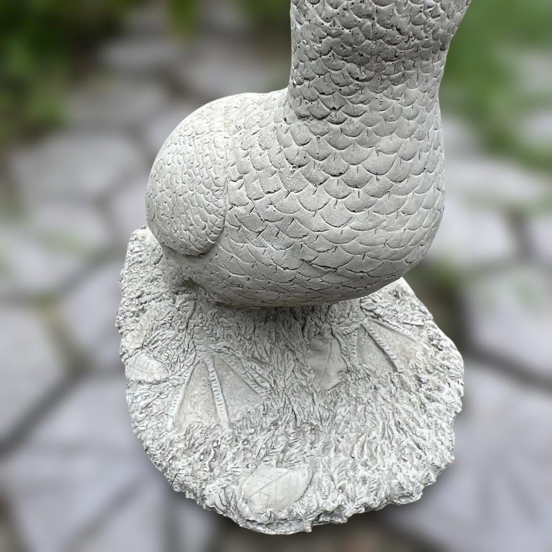 英国セメント製コールダックオーナメント グレー