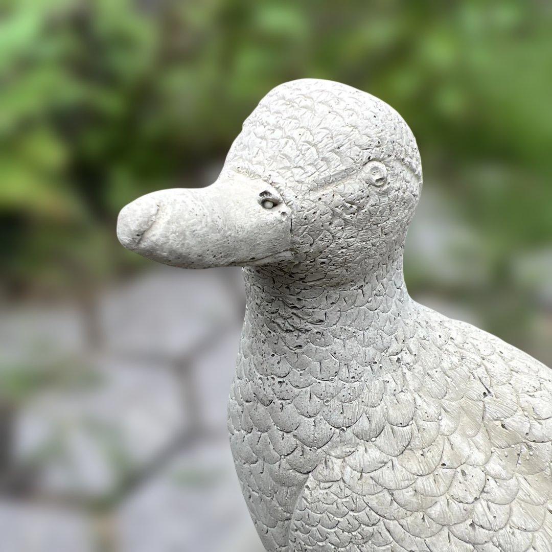 英国セメント製コールダックオーナメント グレー
