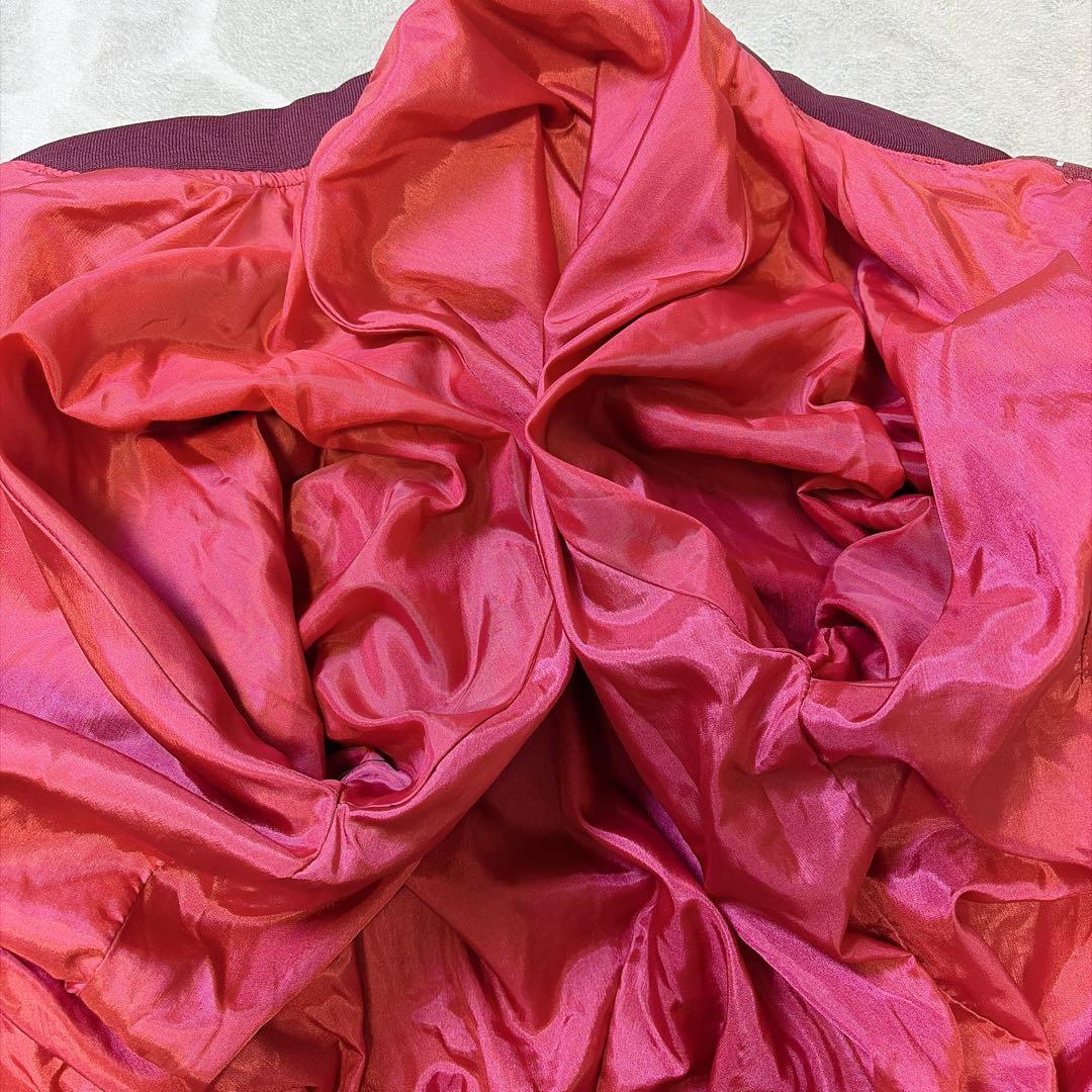 【極美品】 90s スカジャン 別珍 龍刺繍 スーベニアジャケット レッド