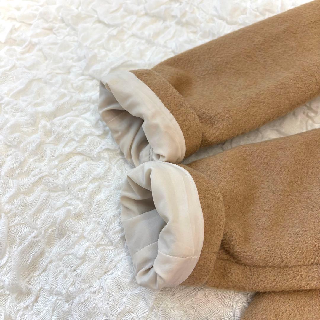 ブルーガール レオパード コート ラビット ファー blugirl ミドル丈 S