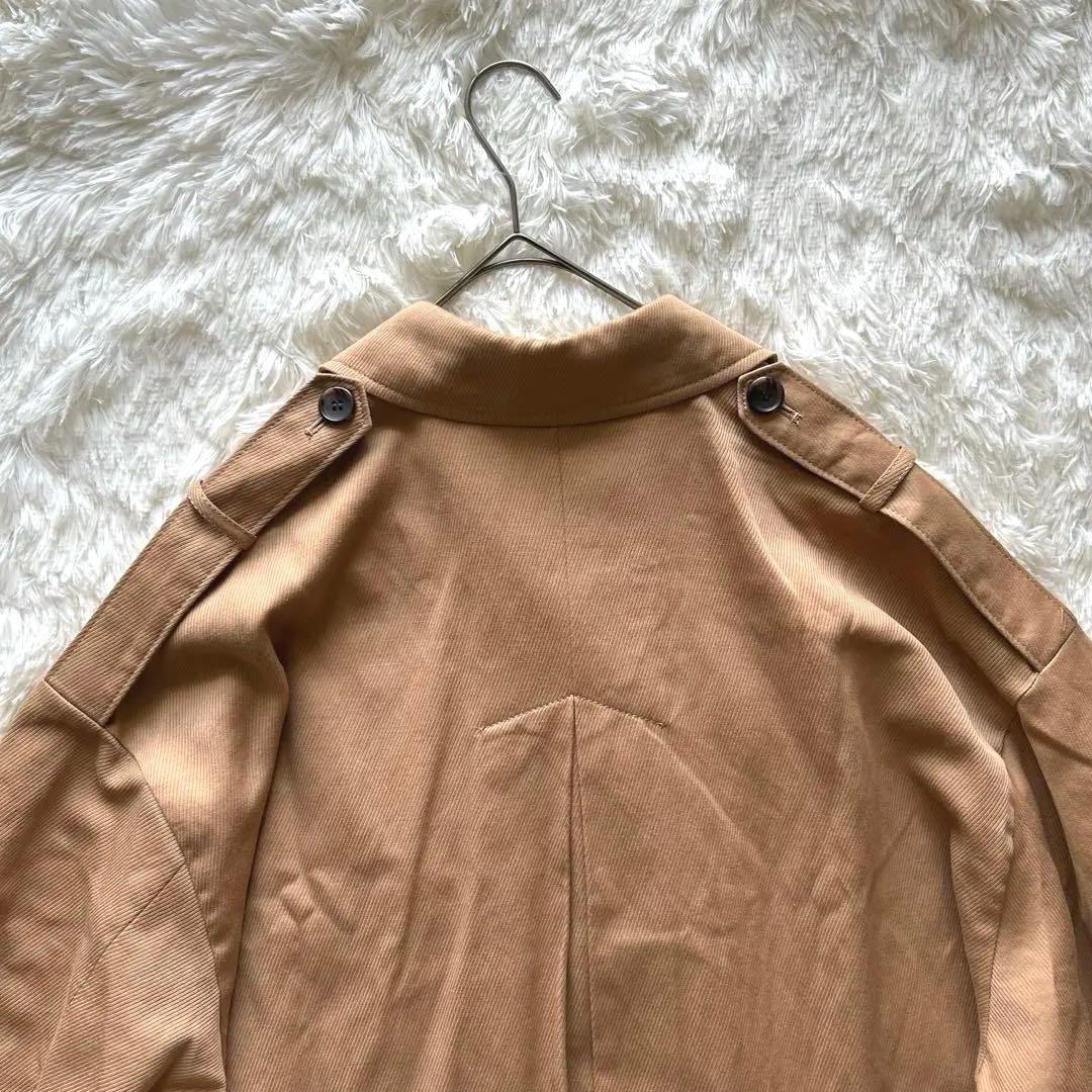 Spick&Span コットンリネンツイルオーバーミドル丈コート ベージュ 38