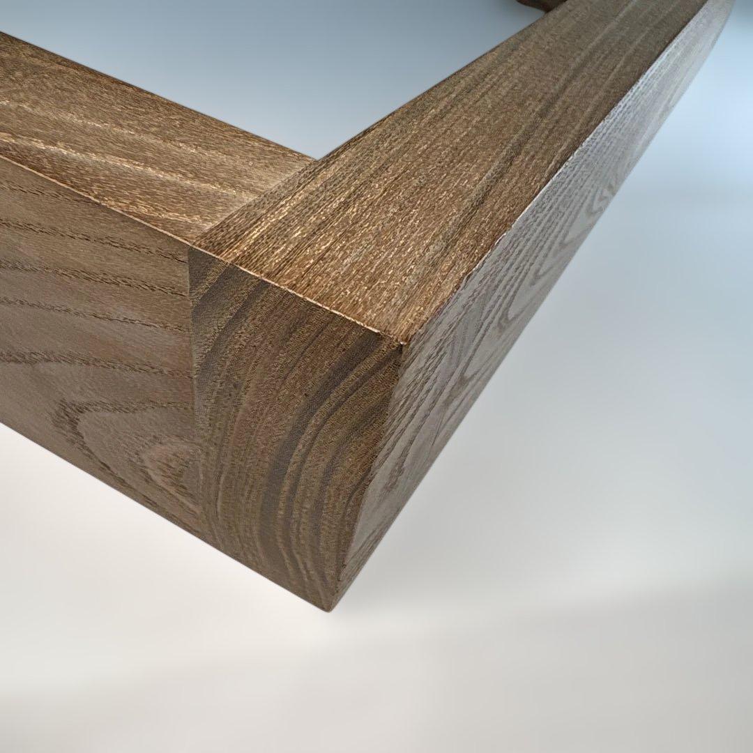 【中古品】茶道具　雄斎造　本桑炉縁（共箱）