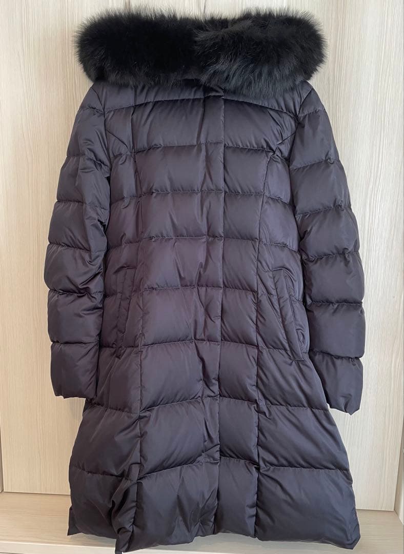 UNTITLED【はっ水機能/フード取り外し可/防寒】ロングダウンコート