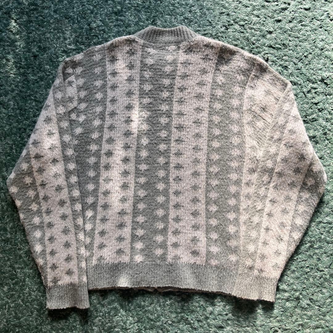 ペ*ー様 60s モヘアカーディガンzip アーガイル