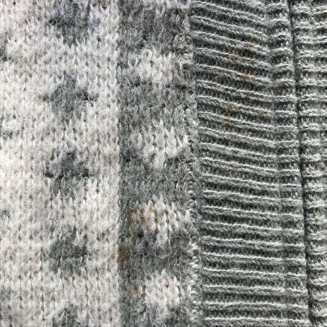 ペ*ー様 60s モヘアカーディガンzip アーガイル