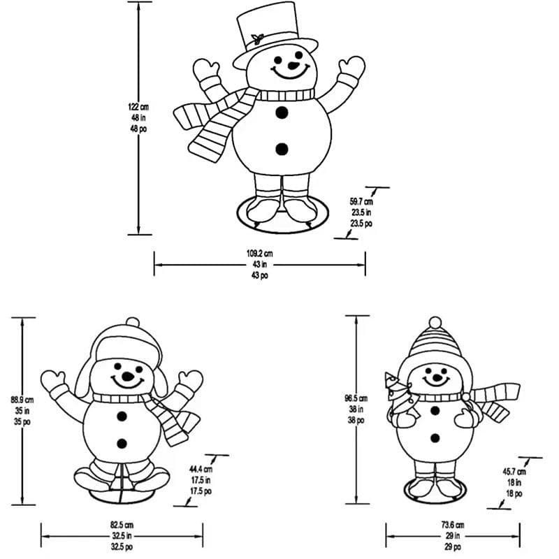 ポップアップスノーマンファミリー